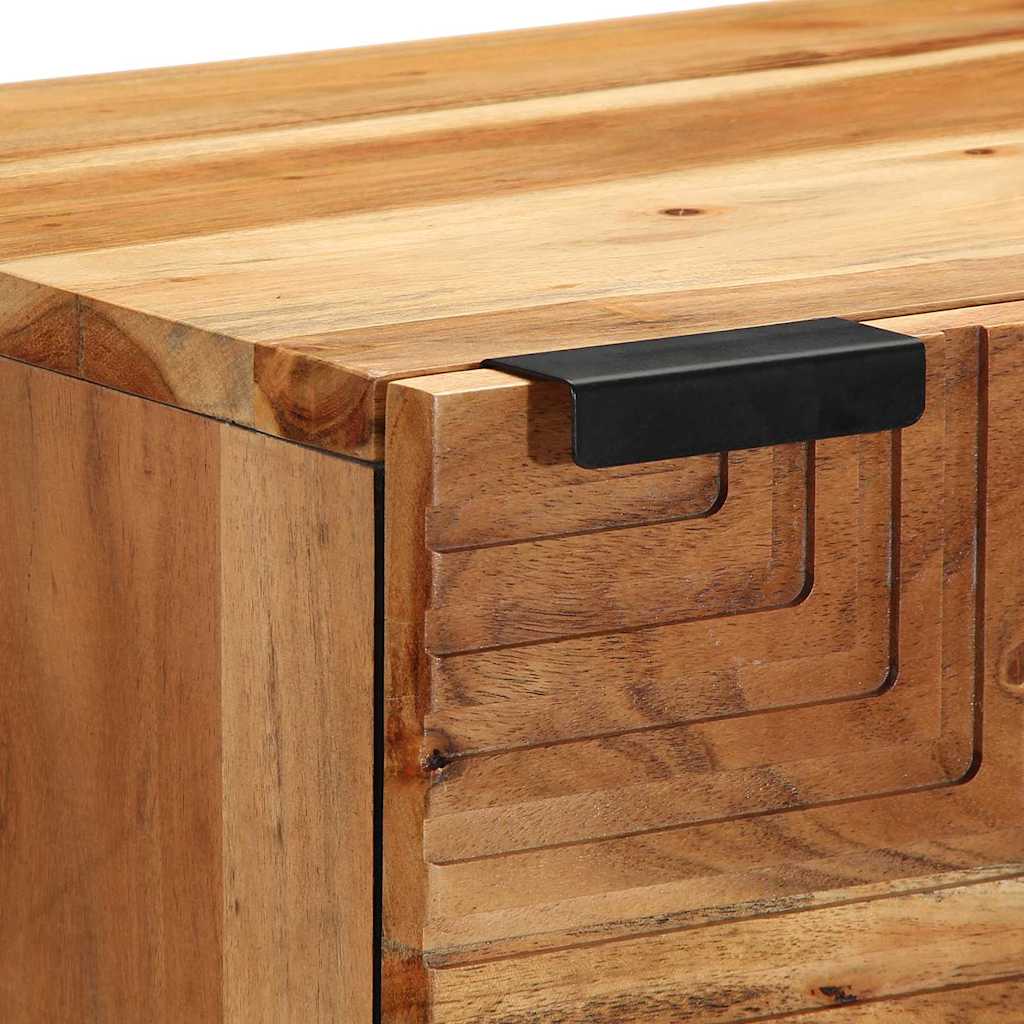 Highboard mit Regal Braun 40 x 33 x 110 cm Massivholz Mango