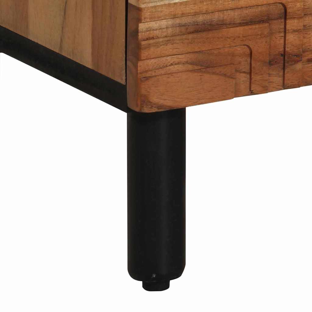 Highboard mit Regal Braun 40 x 33 x 110 cm Massivholz Mango