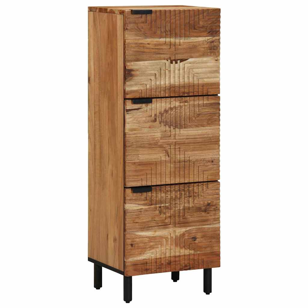 Highboard mit Regal Braun 40 x 33 x 110 cm Massivholz Mango