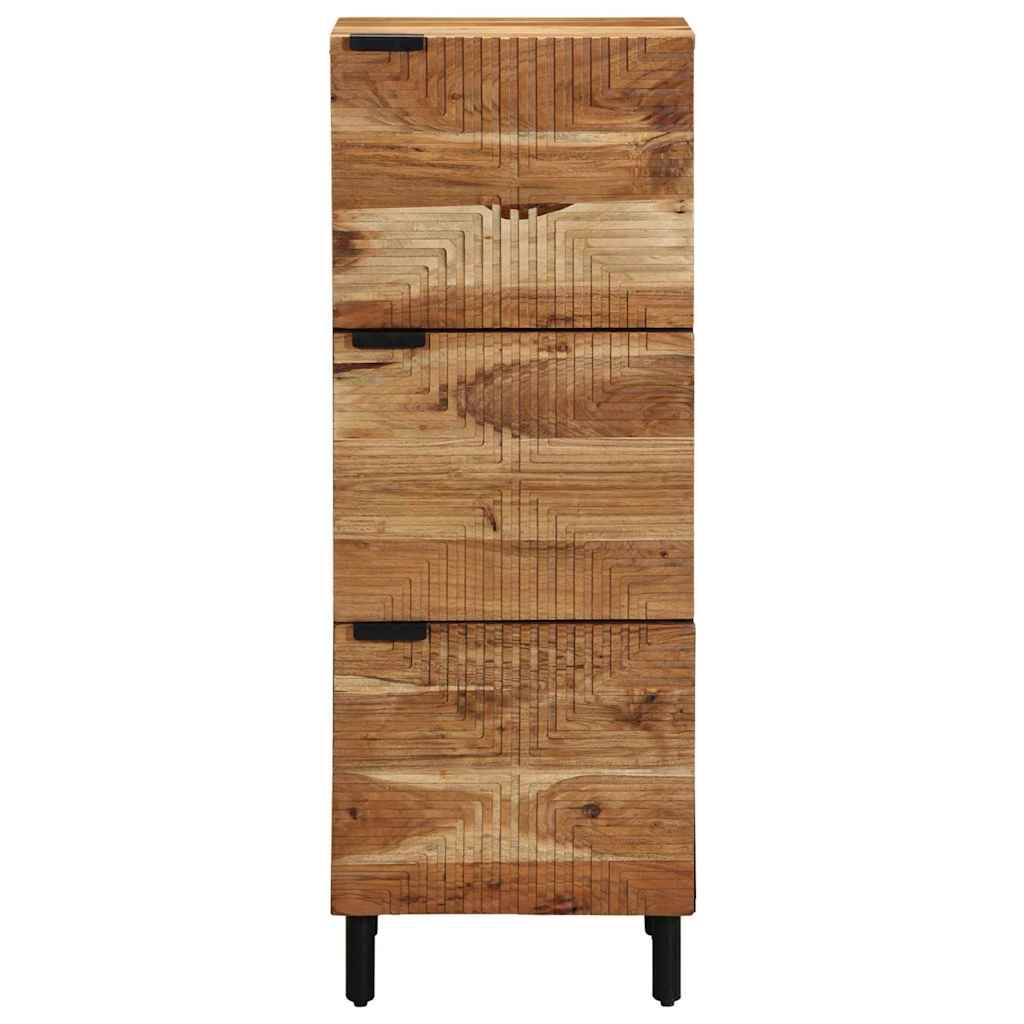 Highboard mit Regal Braun 40 x 33 x 110 cm Massivholz Mango