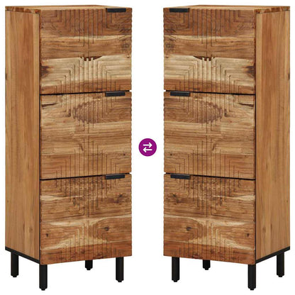 Highboard mit Regal Braun 40 x 33 x 110 cm Massivholz Mango