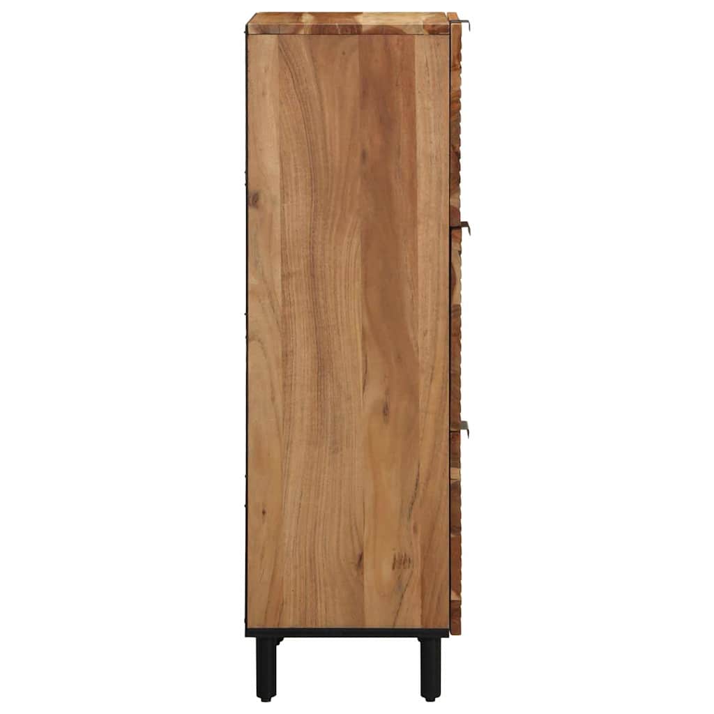 Highboard mit Regal Braun 40 x 33 x 110 cm Massivholz Mango
