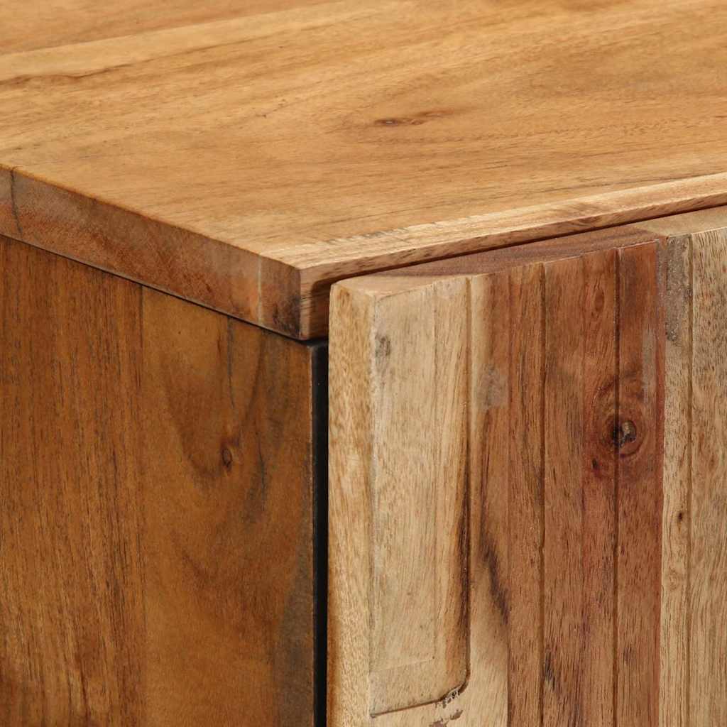 Highboard mit Regal Braun 60 x 33 x 100 cm Massivholz Akazie