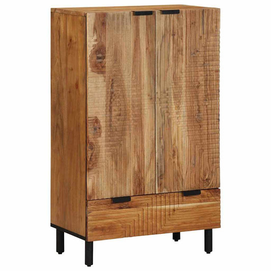 Highboard mit Regal Braun 60 x 33 x 100 cm Massivholz Akazie