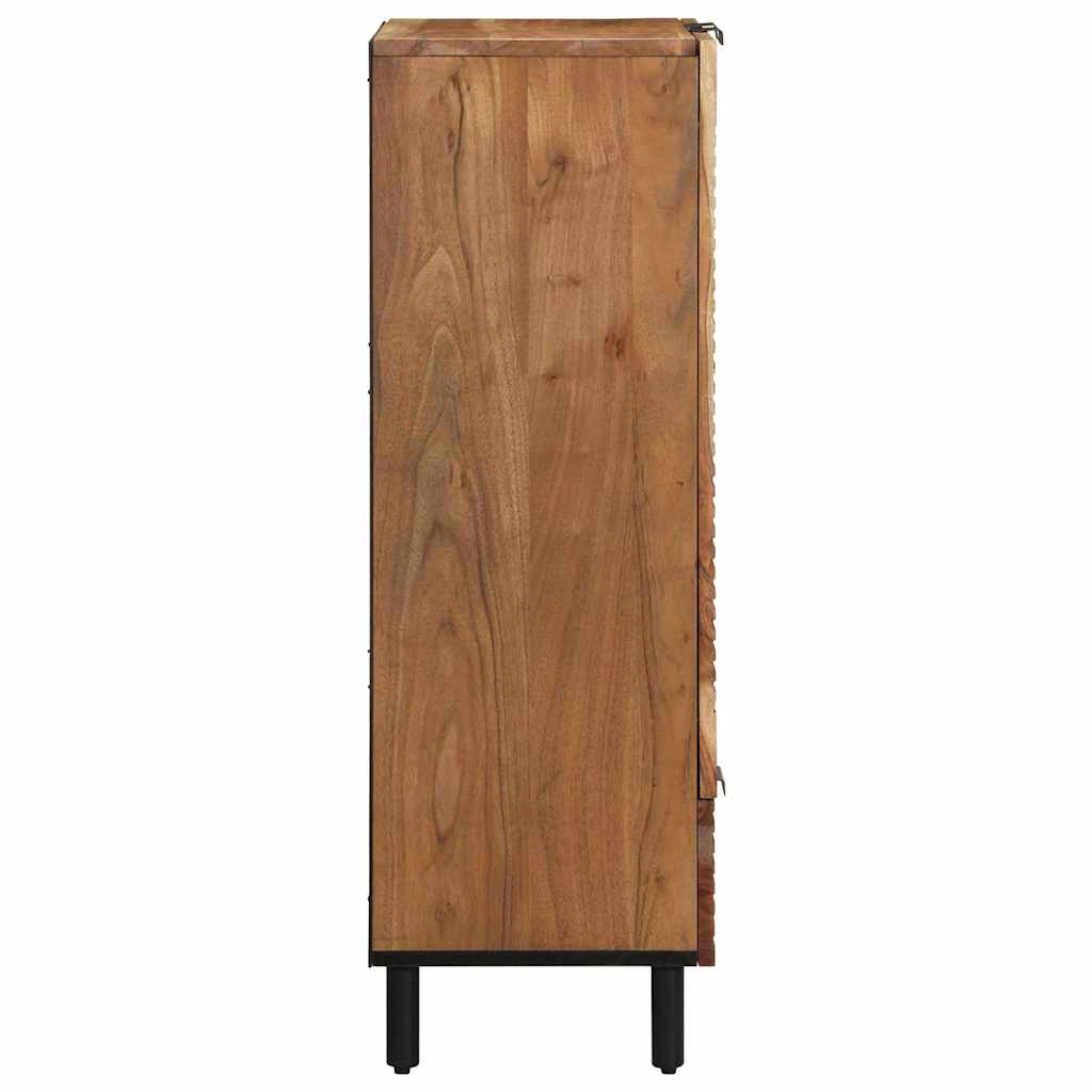 Highboard mit Regal Braun 60 x 33 x 100 cm Massivholz Akazie