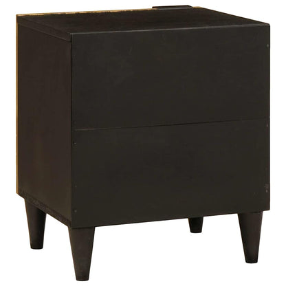 Nachttisch 2 stk. Black and Gold 40 x 33 x 46 cm Holzwerkstoff