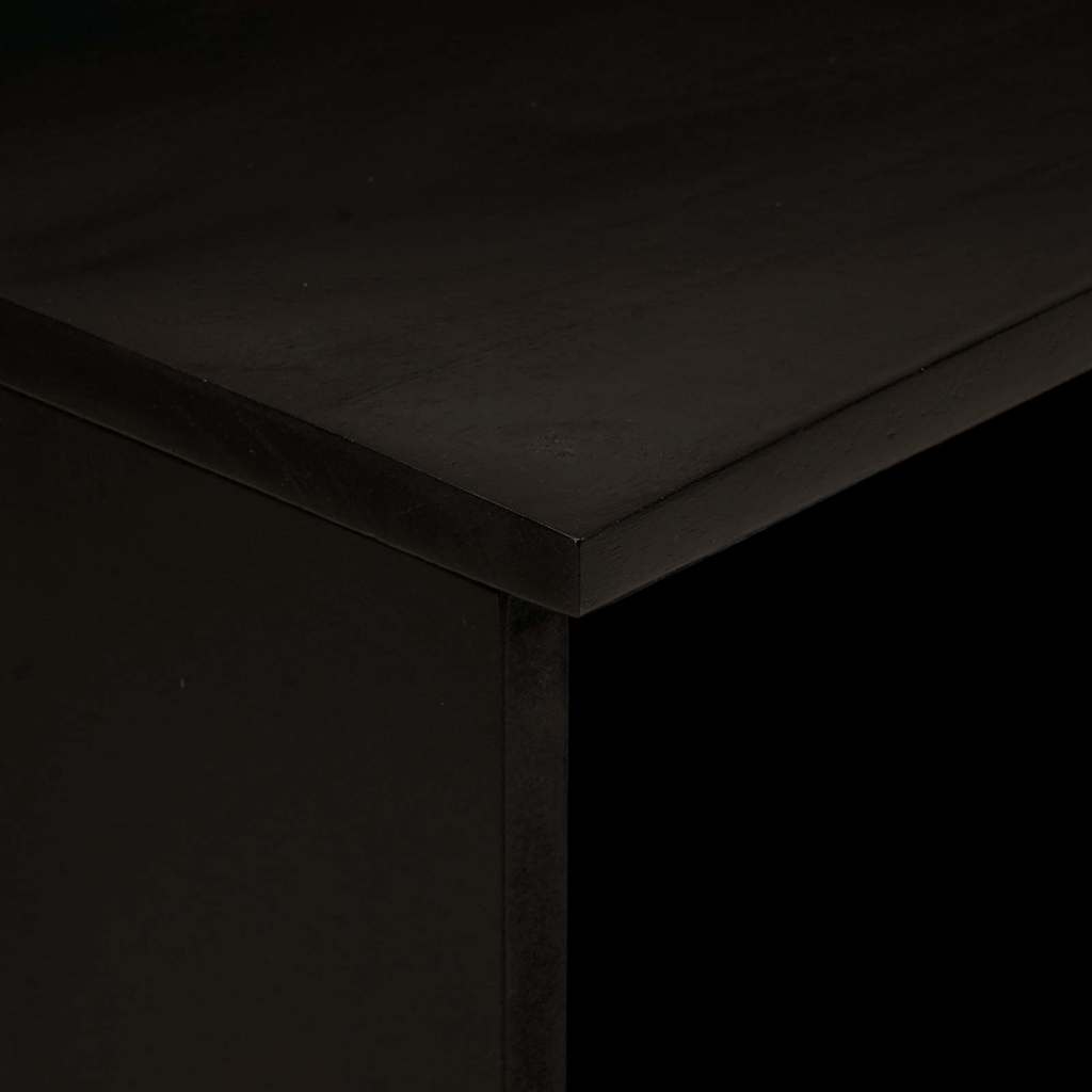 TV-Schränk Schwarz und Gold 70 x 33 x 46 cm massives Mangoholz