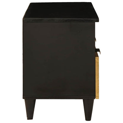 TV-Schränk Schwarz und Gold 70 x 33 x 46 cm Holzwerkstoff