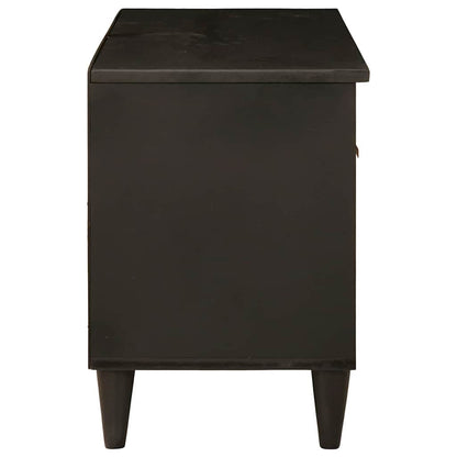 TV-Schränk Schwarz und Gold 80 x 33 x 46 cm Holzwerkstoff