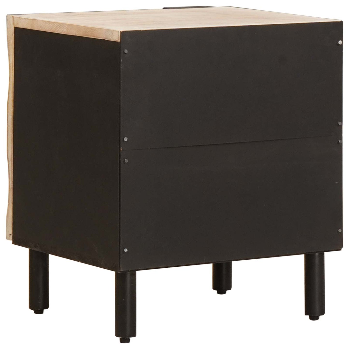 Nachttisch 2 stk. Weiß 40 x 33 x 46 cm Massivholz Mango