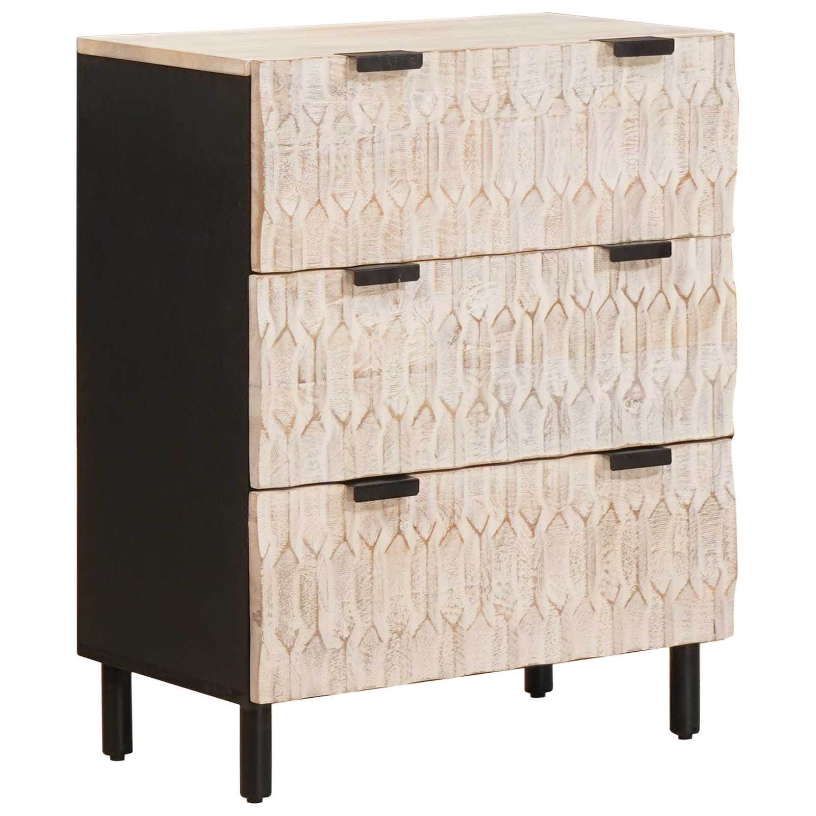 Sideboard Weiße gewaschene Oberfläche 60 x 33 x 75 cm