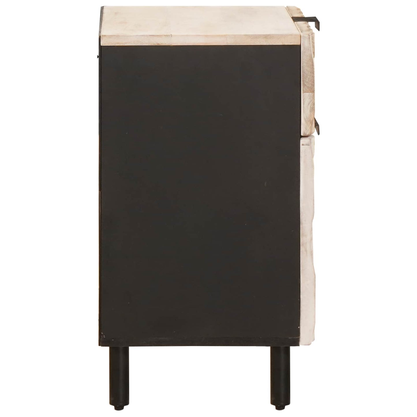 Nachttisch mit Schubladen Weiß 50 x 33 x 60 cm Massivholz Mango
