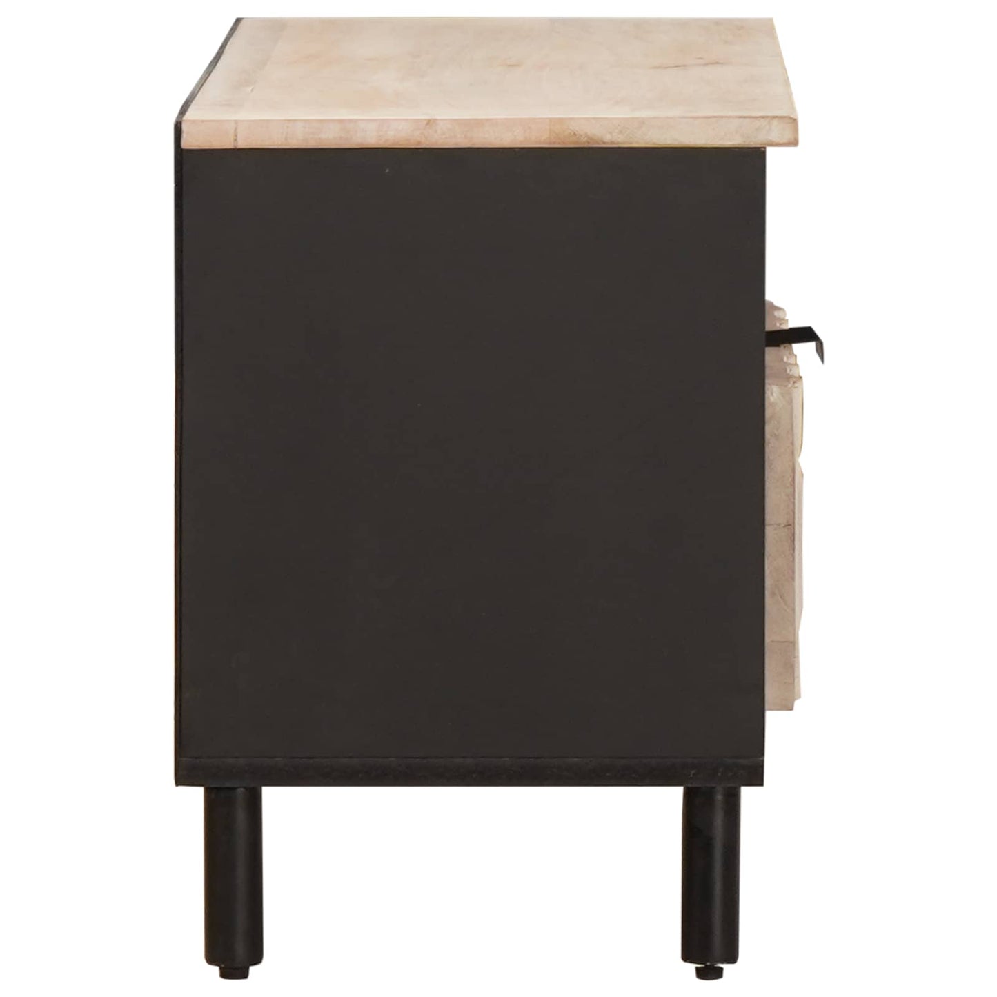TV-Schränk Weiße gewaschene Oberfläche 80 x 33 x 46 cm