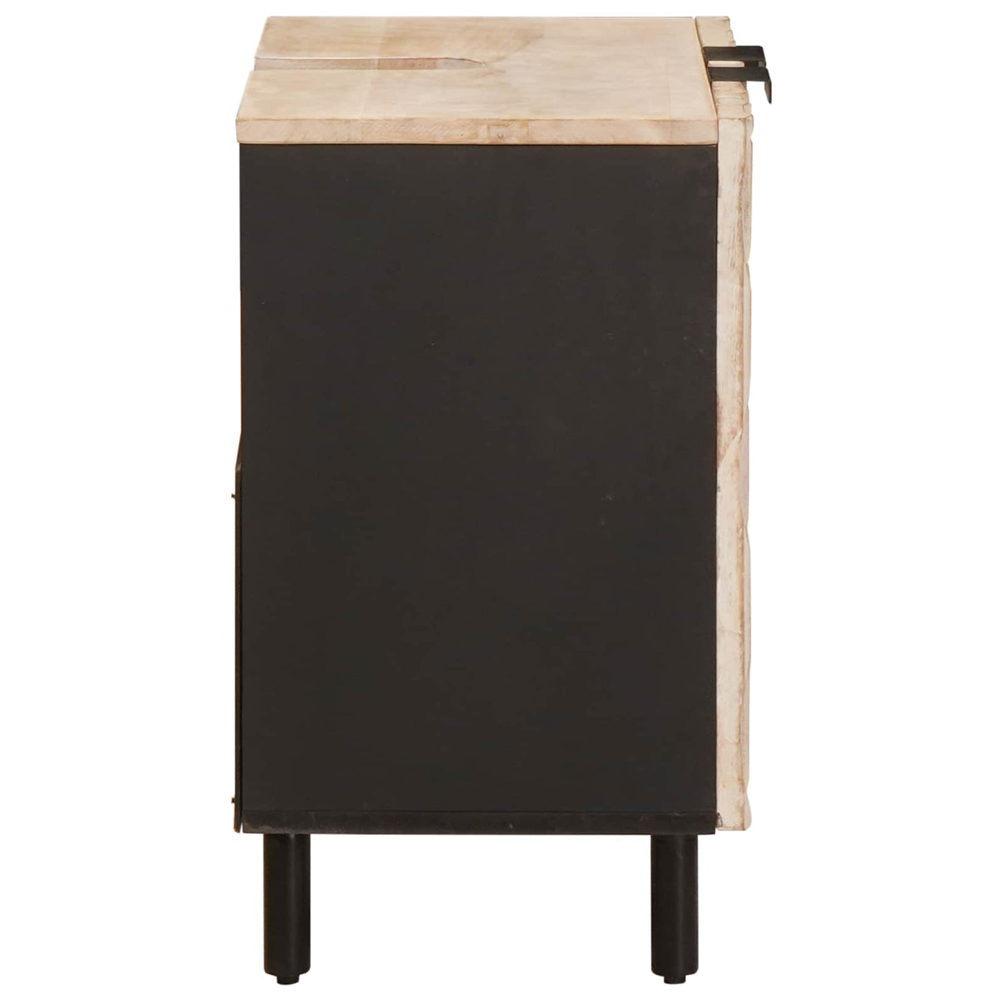 Waschbeckenschrank Weiß 62 x 33 x 58 cm Massivholz Mango