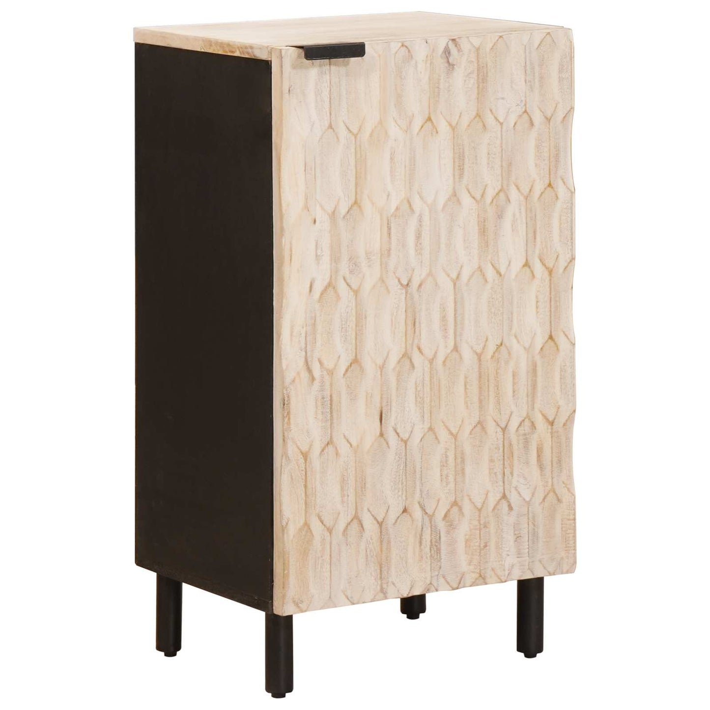 Sideboard mit Tür Weiße gewaschene Oberfläche 40 x 33 x 75 cm