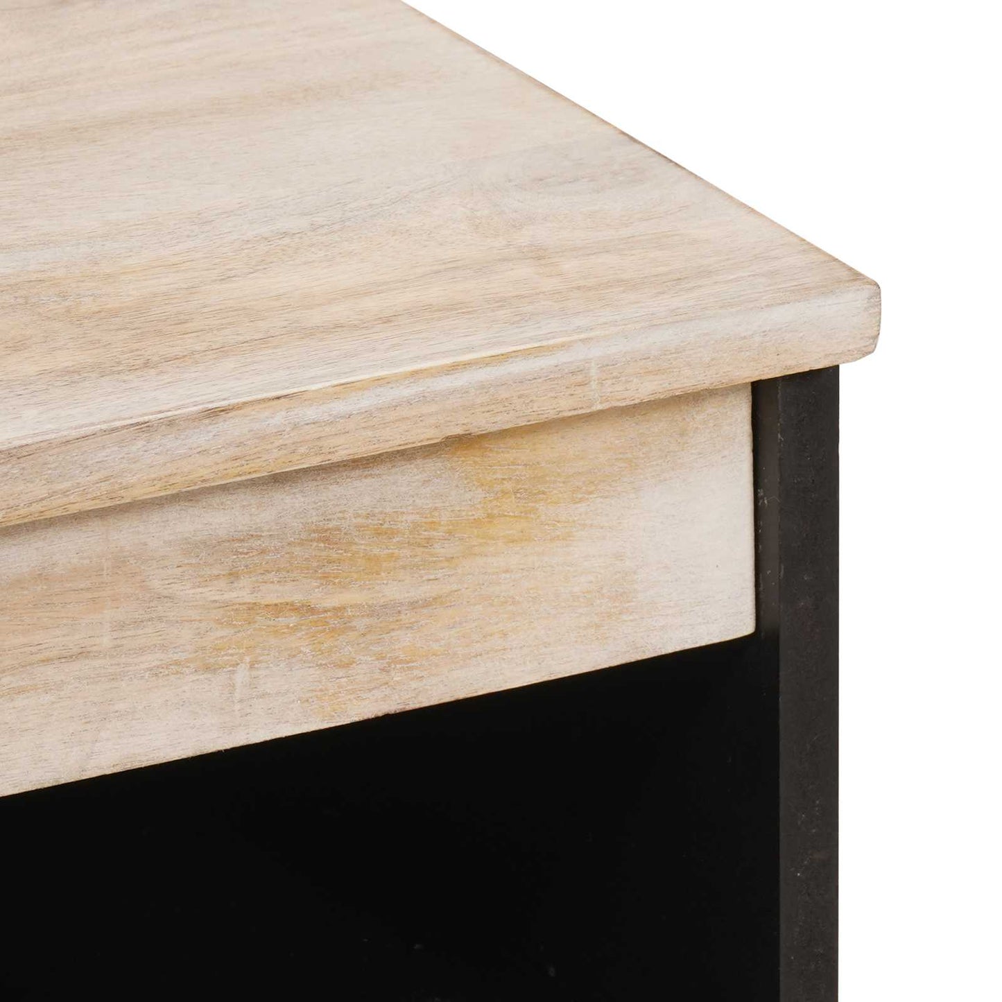Sideboard mit Tür Weiße gewaschene Oberfläche 60 x 33 x 75 cm