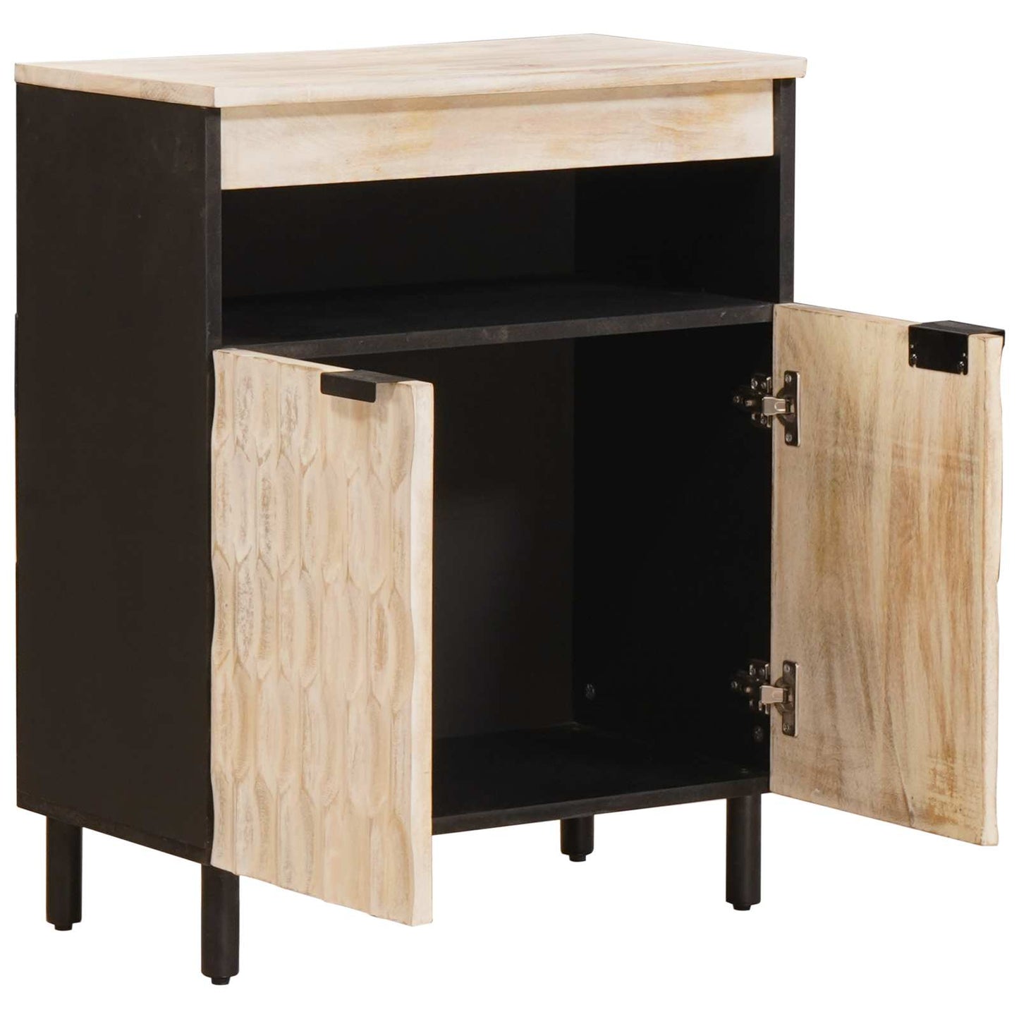 Sideboard mit Tür Weiße gewaschene Oberfläche 60 x 33 x 75 cm