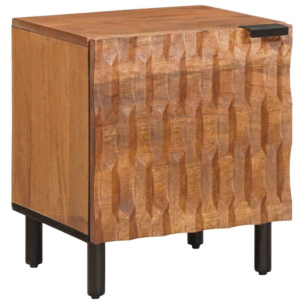 Nachttisch 2 stk. Braun 40 x 33 x 46 cm Massivholz Mango