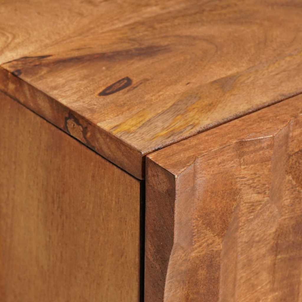 Nachttisch 2 stk. Braun 40 x 33 x 46 cm Massivholz Mango