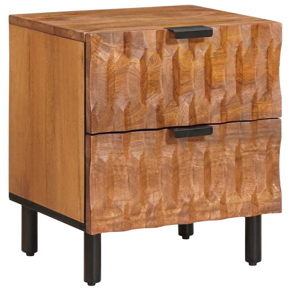 Nachttisch 2 stk. Braun 40 x 33 x 46 cm Massivholz Mango