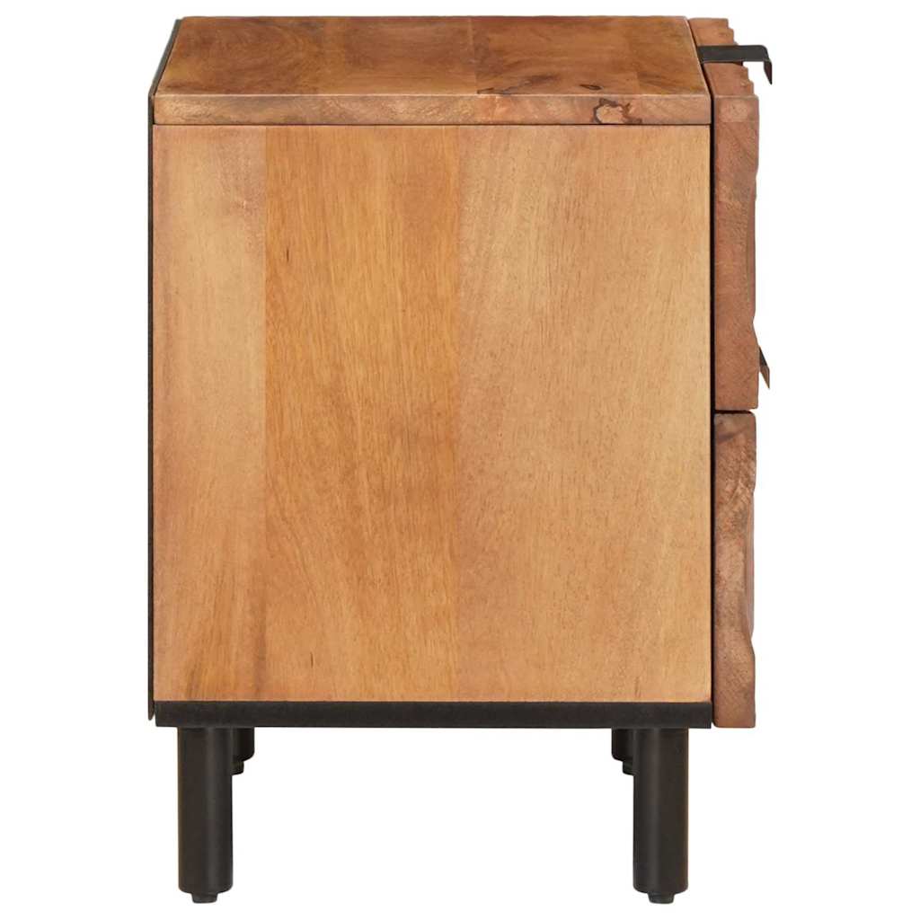 Nachttisch 2 stk. Braun 40 x 33 x 46 cm Massivholz Mango