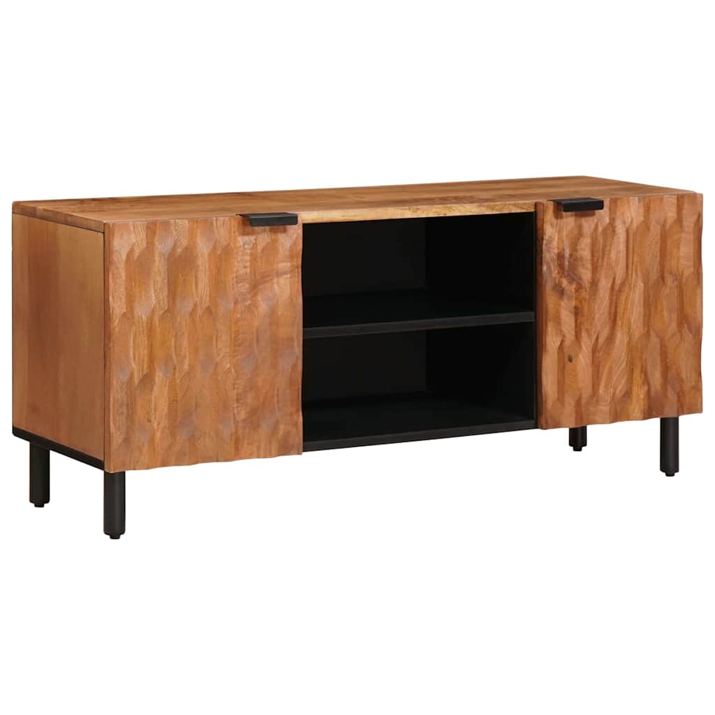 TV-Schränk mit Regal Akazienbraune Oberfläche 105 x 33 x 46 cm