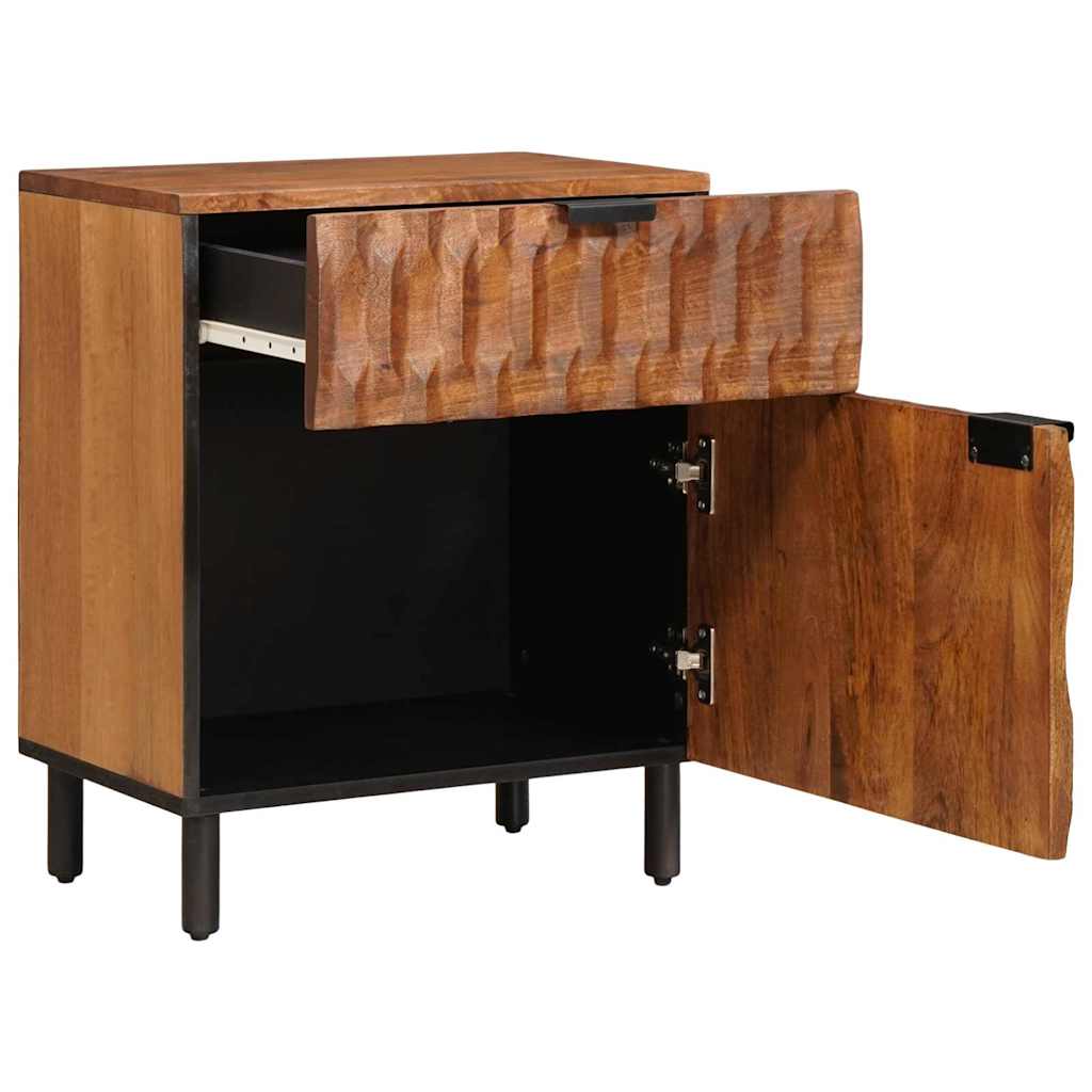 Nachttisch Braun 50 x 33 x 60 cm Massivholz Mango