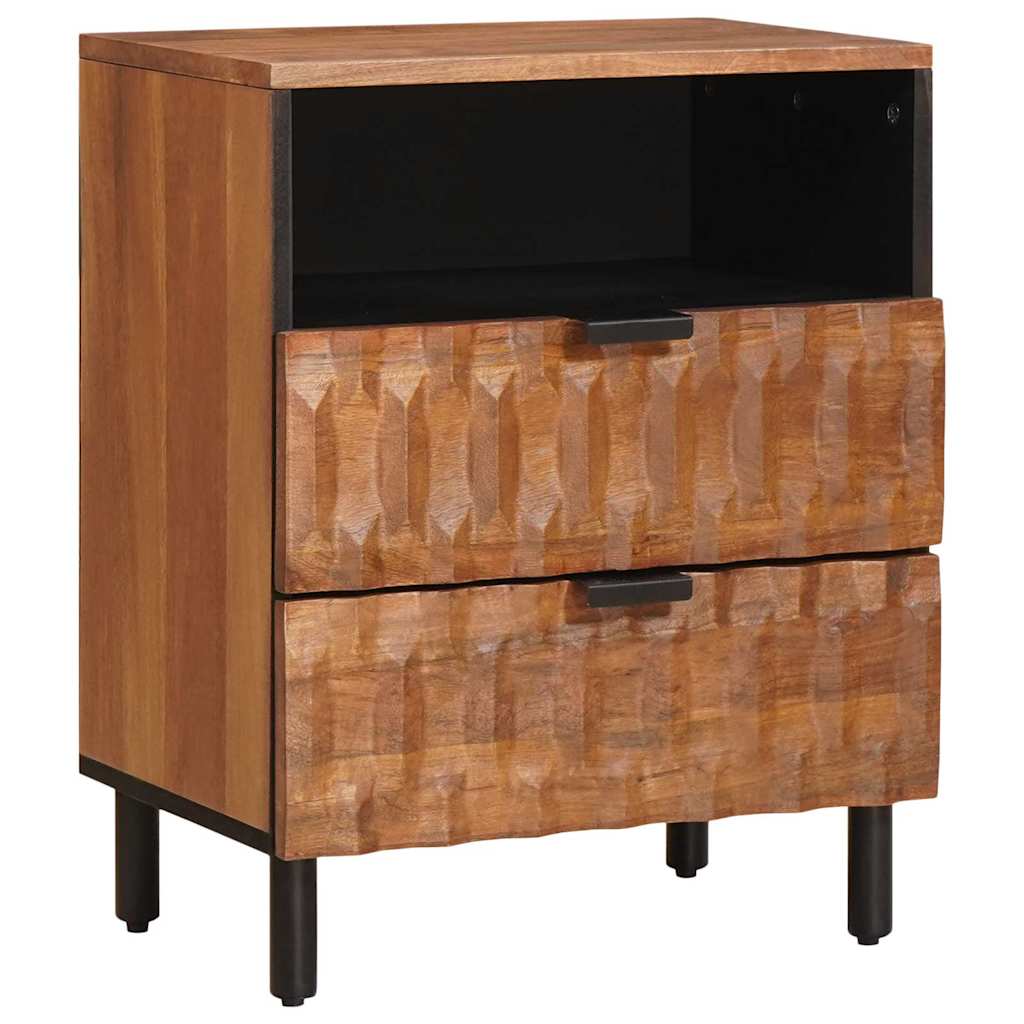Nachttisch Braun 50 x 33 x 62 cm Massivholz Mango
