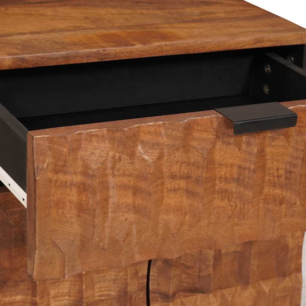 Nachttisch Braun 50 x 33 x 60 cm Massivholz Mango