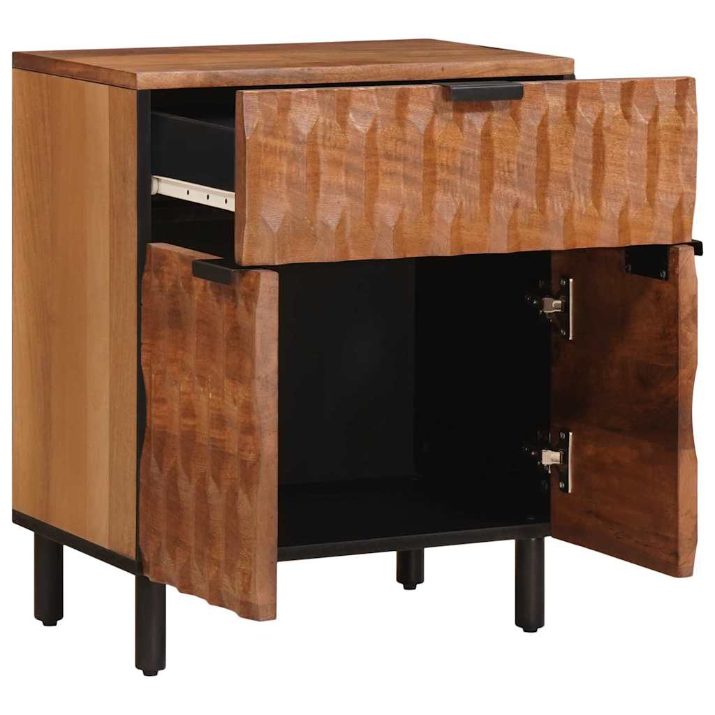Nachttisch Braun 50 x 33 x 60 cm Massivholz Mango
