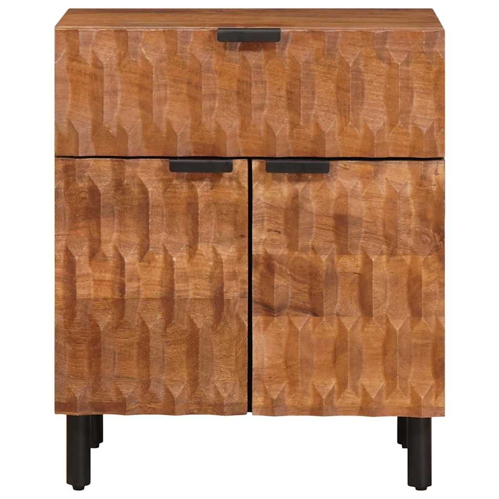 Nachttisch Braun 50 x 33 x 60 cm Massivholz Mango