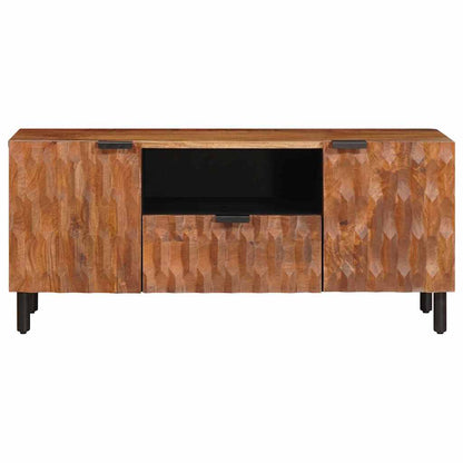 TV-Schränk mit Tür Akazienbraune Oberfläche 105 x 33 x 46 cm
