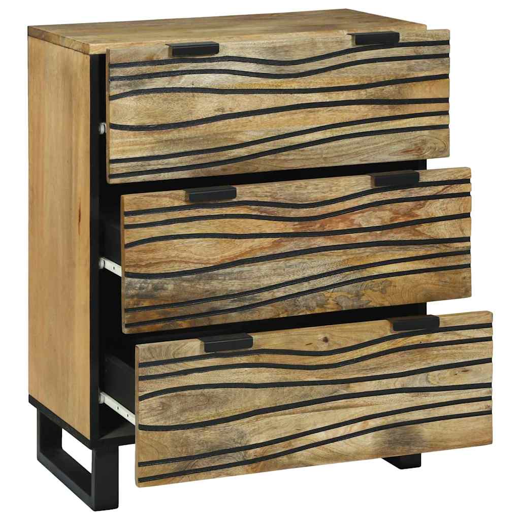 Sideboard Natur 60 x 33.5 x 75 cm Massivholz Mango