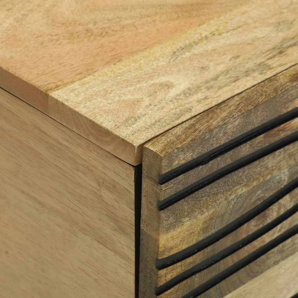 Couchtisch Braun und Schwarz 80 x 50 x 40 cm