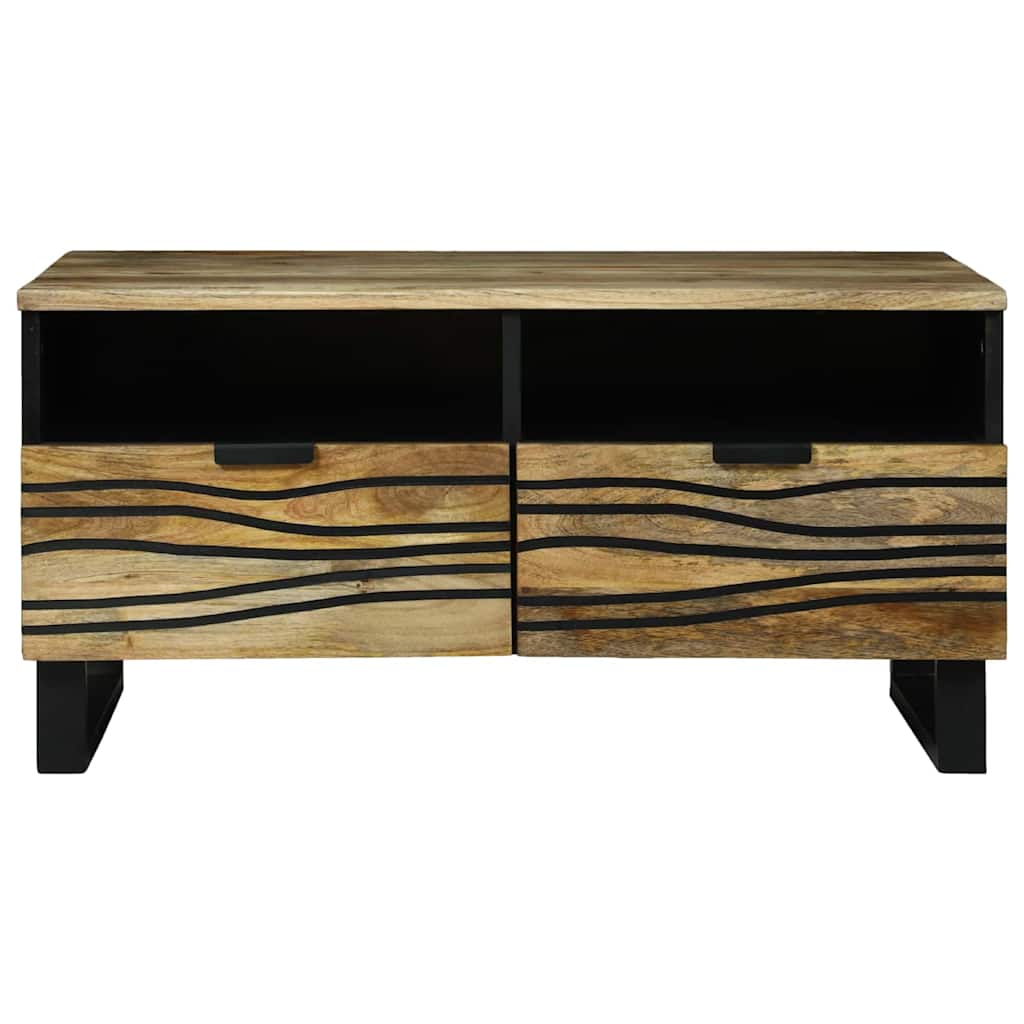 Table basse 80x54x40 cm en bois de manguier massif