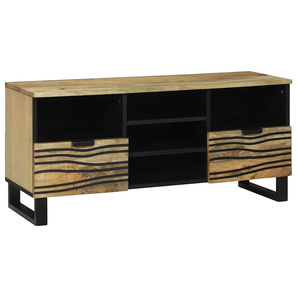 TV-Schrank Braun 100 x 33 x 46 cm massives Mangoholz