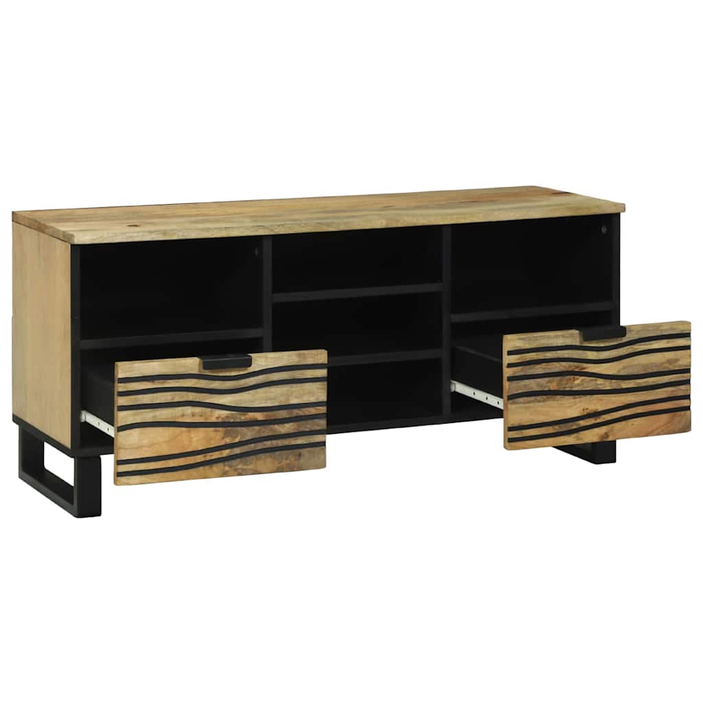 TV-Schrank Braun 100 x 33 x 46 cm massives Mangoholz