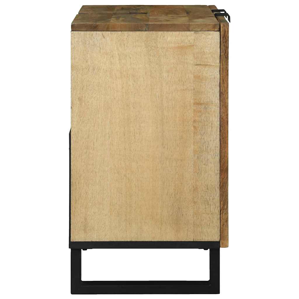 Waschbeckenschrank mit Regal Braun und Schwarz 62 x 33 x 58 cm