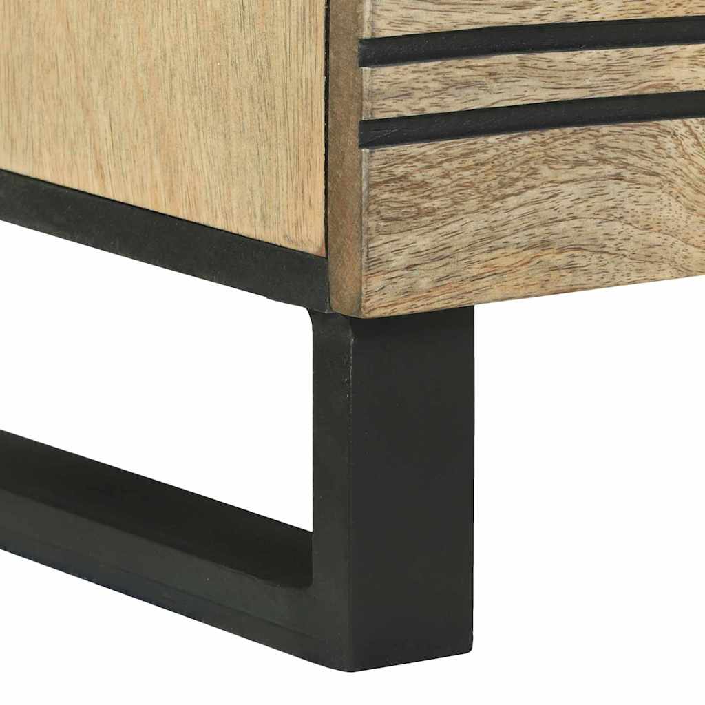 Sideboard Braun 80 x 33 x 75 cm massives Mangoholz