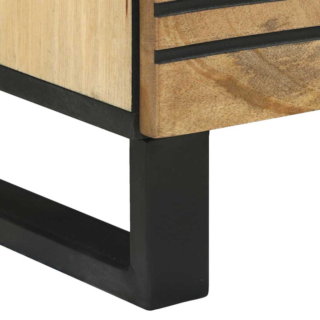 Hochboard Braun 40 x 33 x 110 cm massives Mangoholz