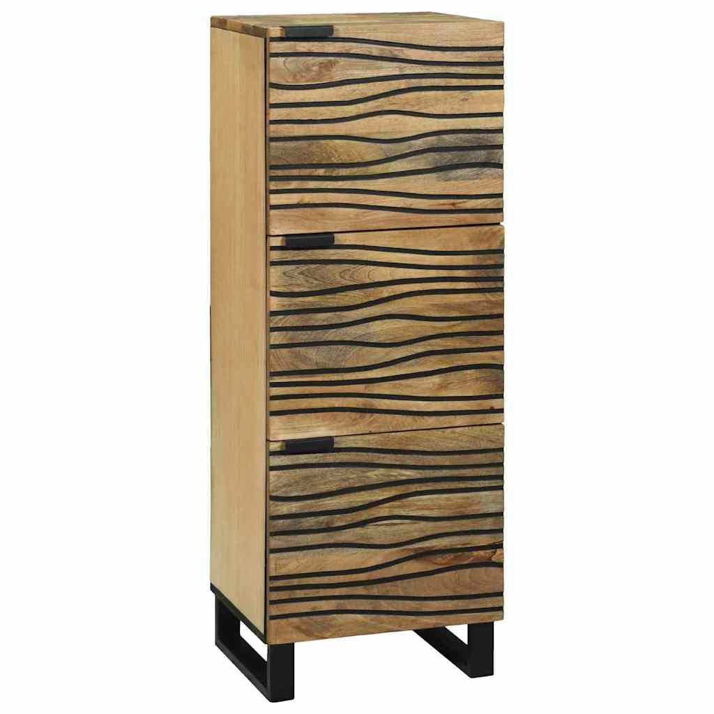 Hochboard Braun 40 x 33 x 110 cm massives Mangoholz