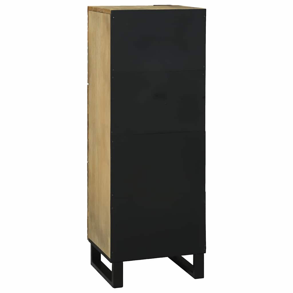 Hochboard Braun 40 x 33 x 110 cm massives Mangoholz