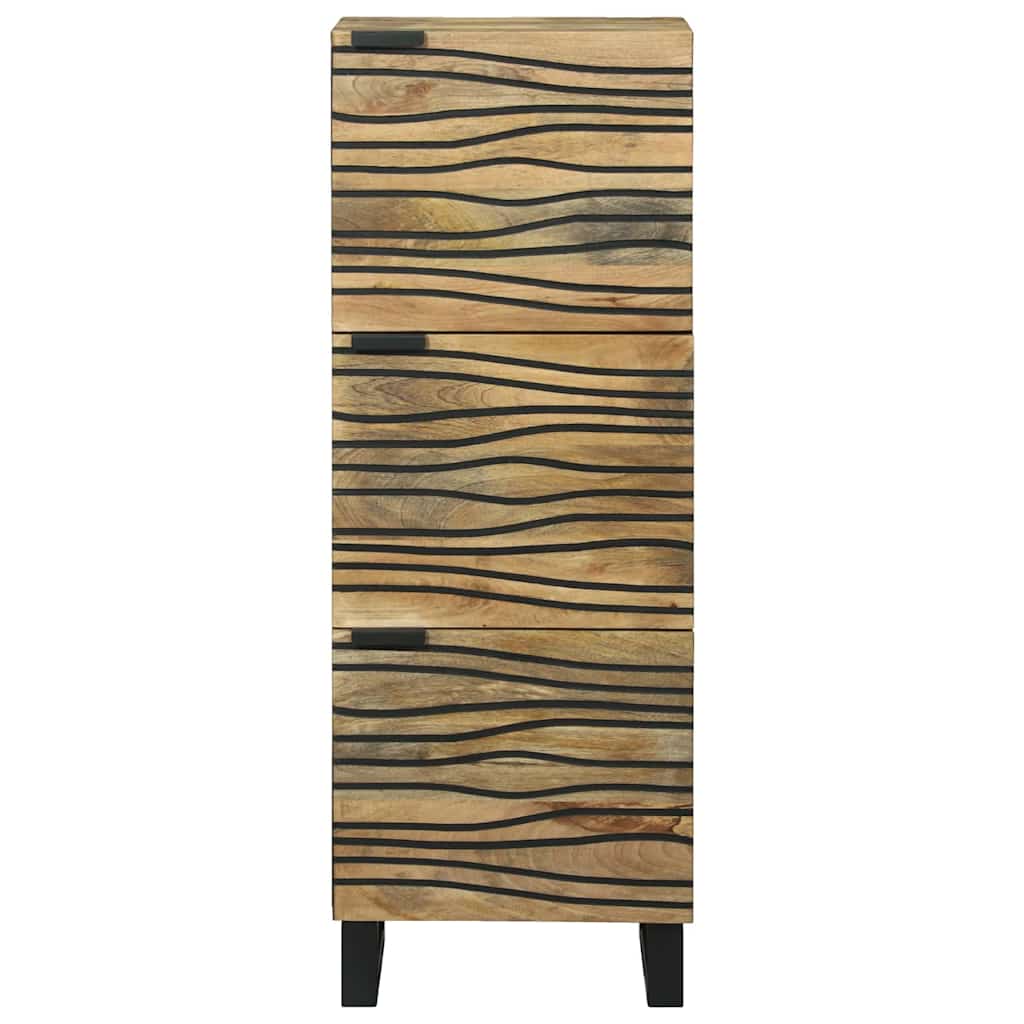 Hochboard Braun 40 x 33 x 110 cm massives Mangoholz