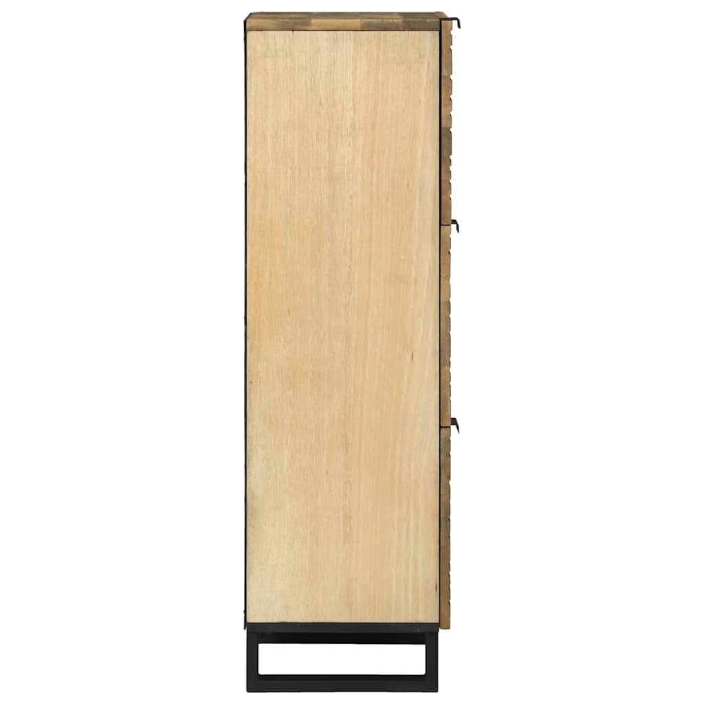 Hochboard Braun 40 x 33 x 110 cm massives Mangoholz