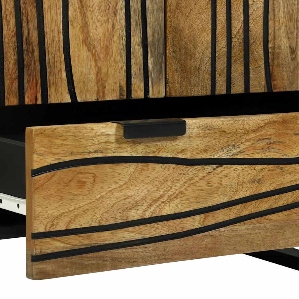 Hochboard Braun 60 x 33 x 100 cm massives Mangoholz