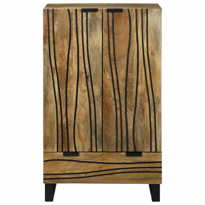 Hochboard Braun 60 x 33 x 100 cm massives Mangoholz