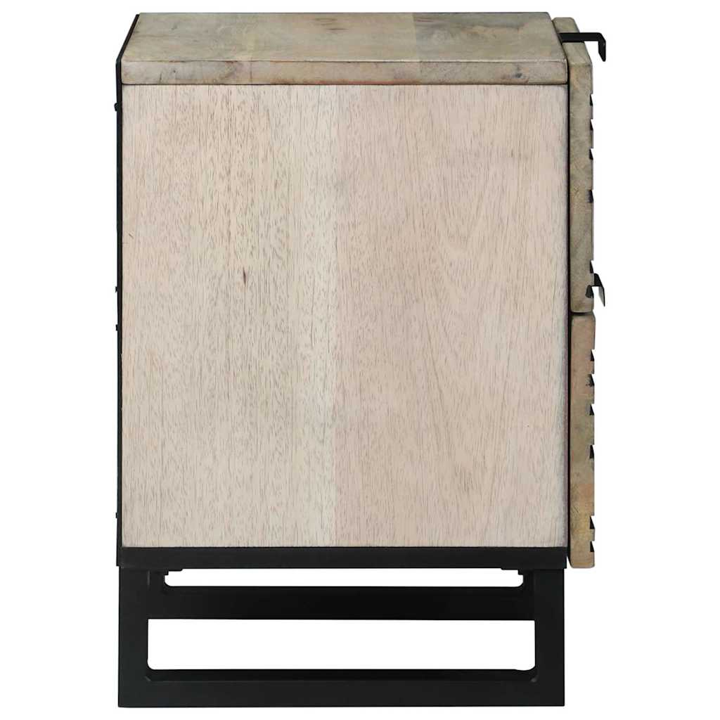 Nachttisch Weiß 40 x 33 x 46 cm Holzwerkstoff