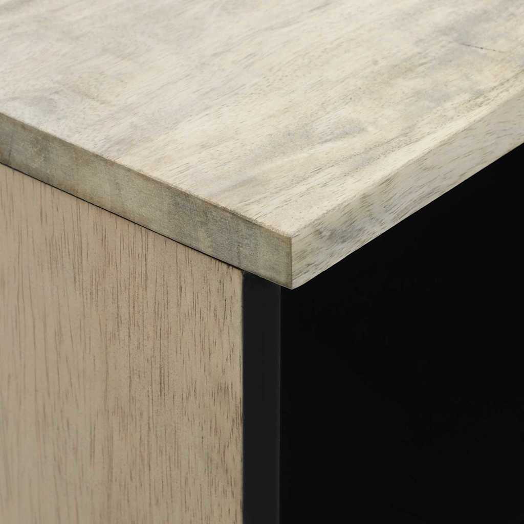 TV-Schränk Weiß 70 x 33 x 46 cm massives Mangoholz