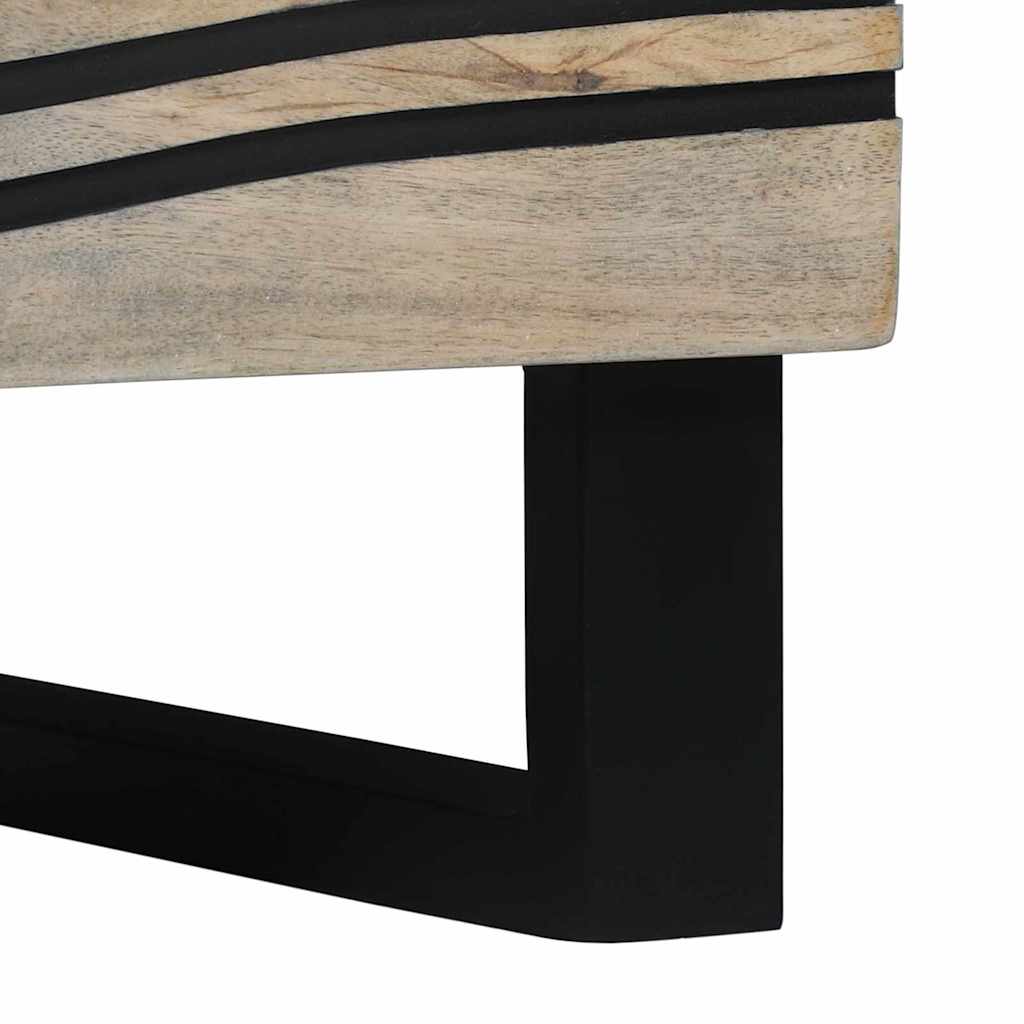 TV-Schränk Weiß 70 x 33 x 46 cm massives Mangoholz