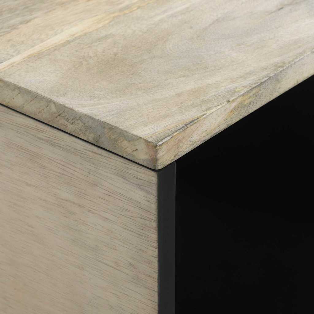 Couchtisch Beige und Schwarz 80 x 50 x 40 cm